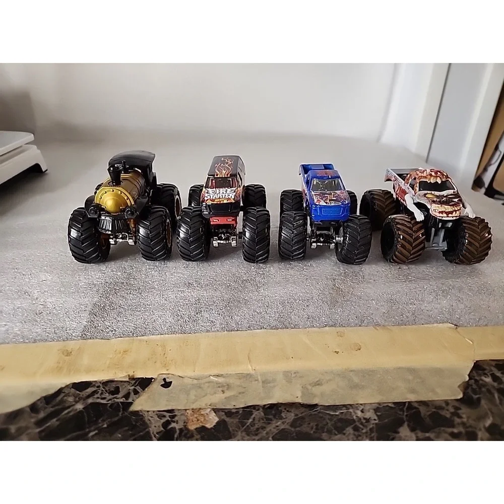 Hot Wheels Monster Trucks‎ Lot of 4 Loco Punk Fire Starter Zombie 1:64 Diecast